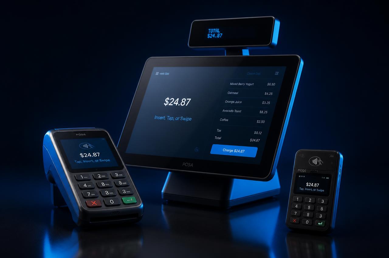 Countertop terminal, smart POS and handheld card reader